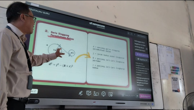 Transformasi Pembelajaran Matematika: SMAN 1 Balai Riam Hadirkan Kelas Interaktif Berbasis Papan Digital dan Platform Digital
