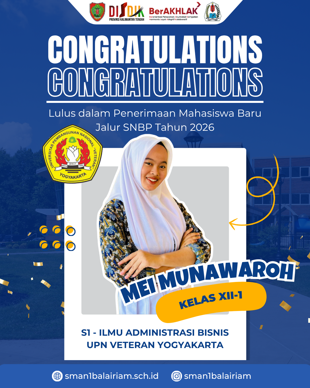 Bangga! Siswa SMAN 1 Balai Riam Tembus SNBP 2026, Raih Kampus Impian Tanpa Tes