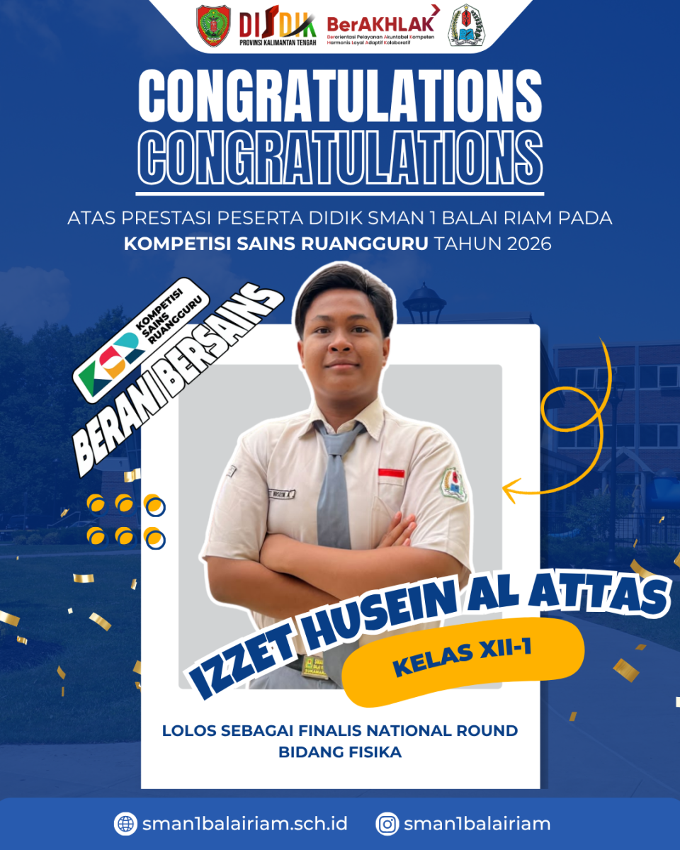 Membanggakan! Izzet Husein Al Attas Lolos sebagai Finalis National Round Kompetisi Sains Ruangguru 2026 Bidang Fisika